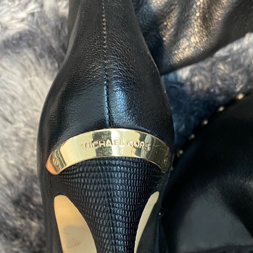 Michael Kors Gold Rivet Boots. - Picture 7 of 8